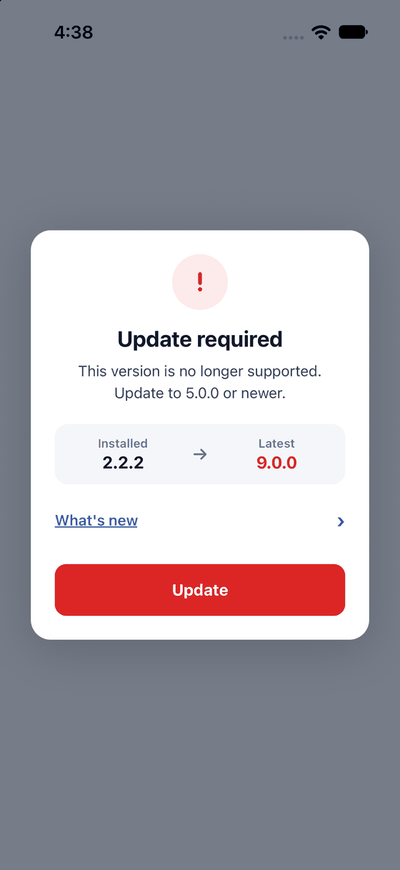 A forced update